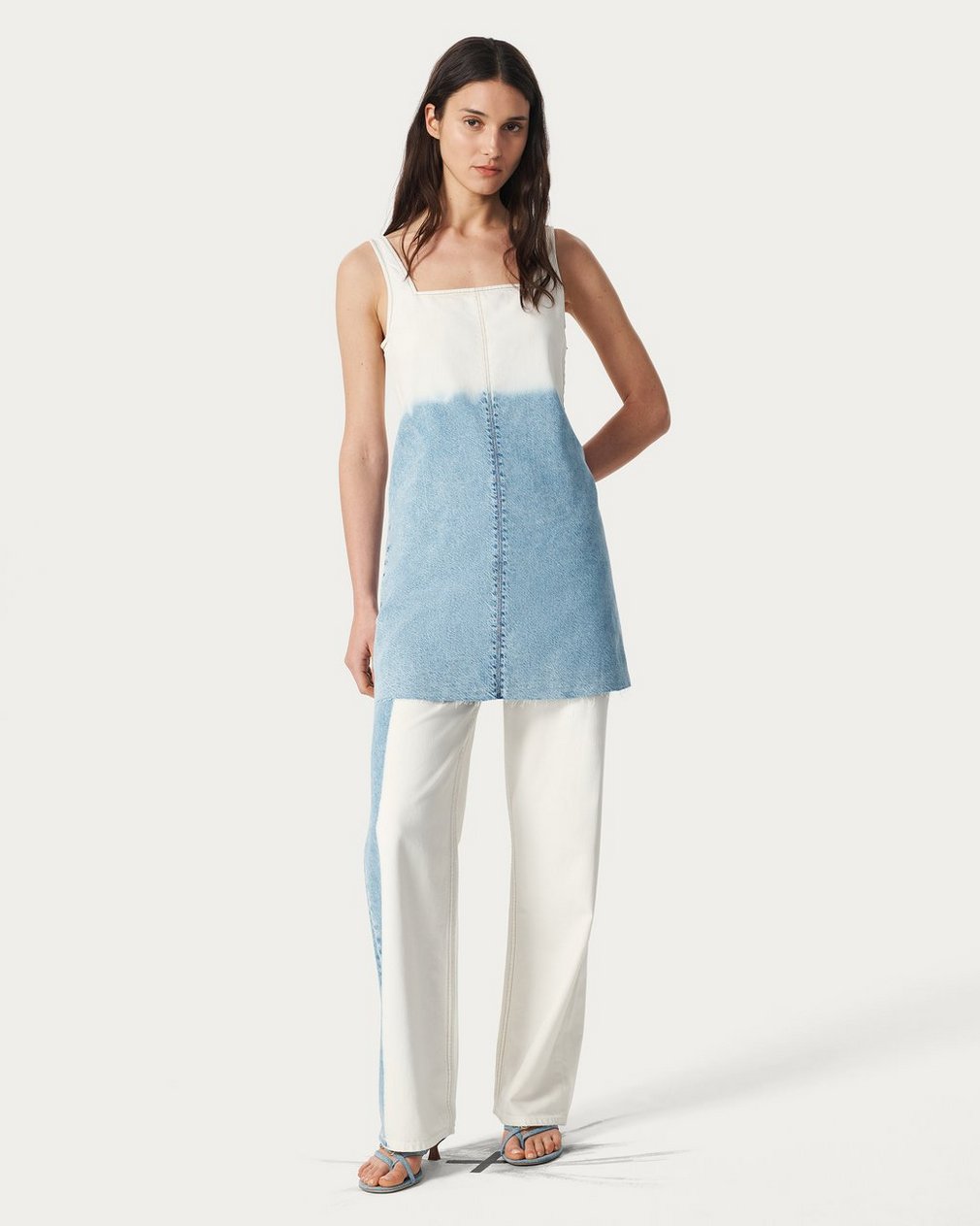 Jayde Denim Dress - Bleach Stripe - Image 7
