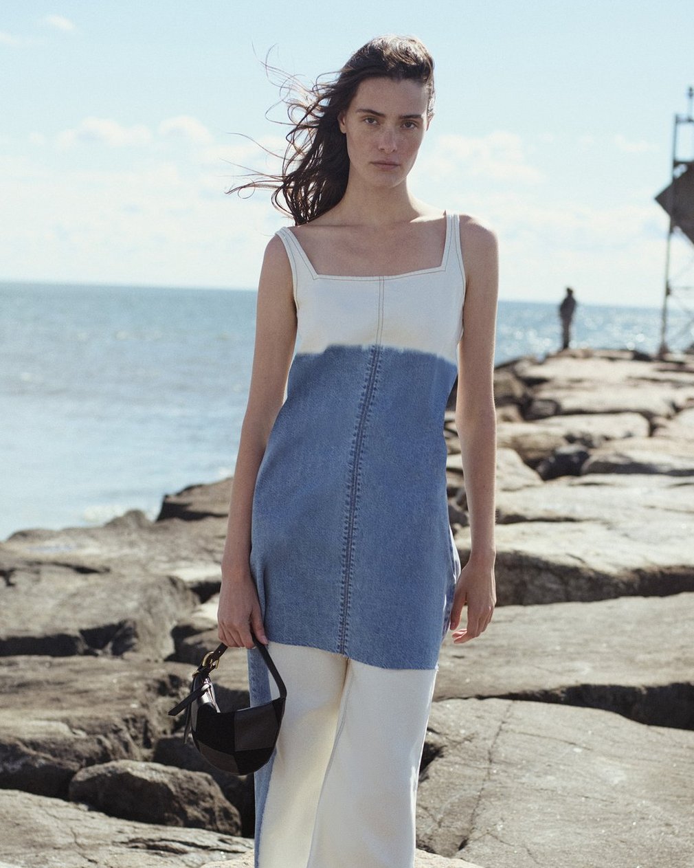 Jayde Denim Dress - Bleach Stripe - Image 8