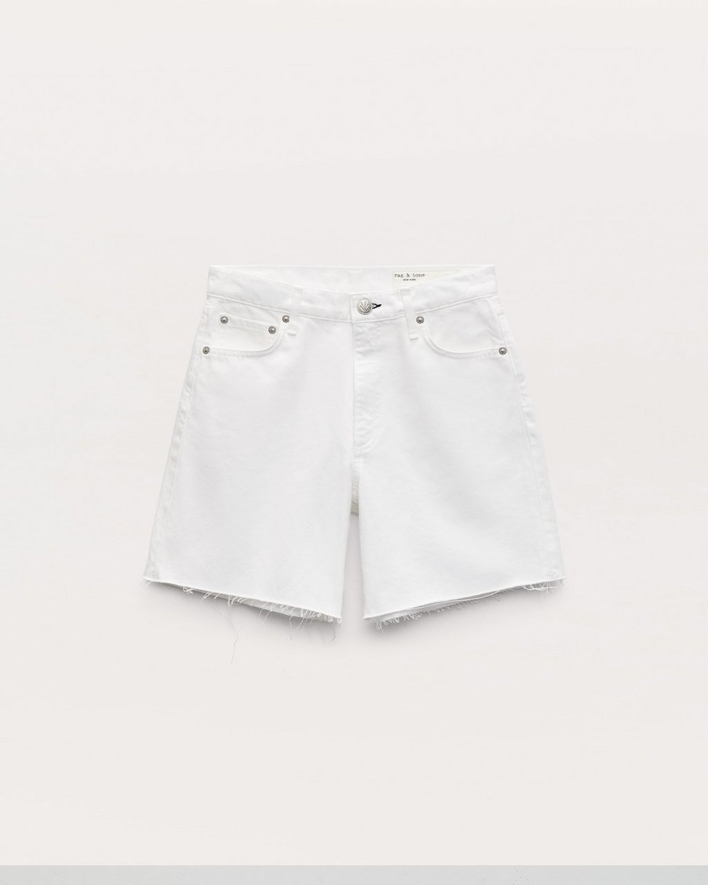 Kaia Denim Shorts - White - Image 2