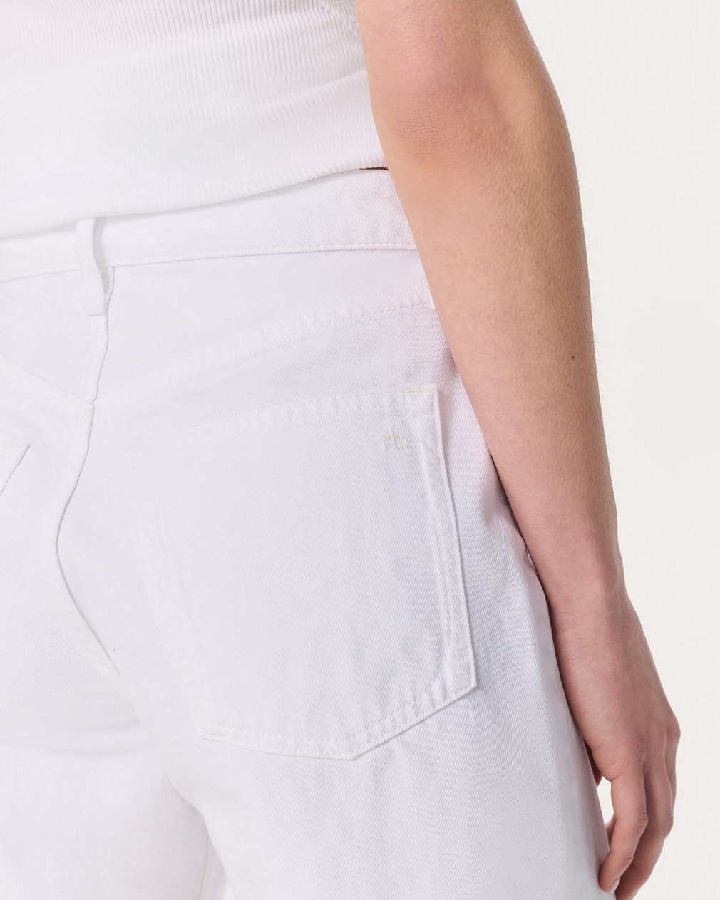 Kaia Denim Shorts - White - Image 5