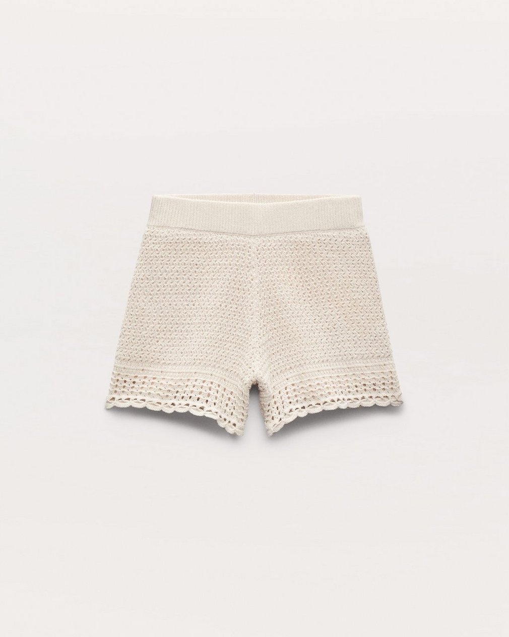 Khloe Open-Knit Shorts - Ivory - Image 2