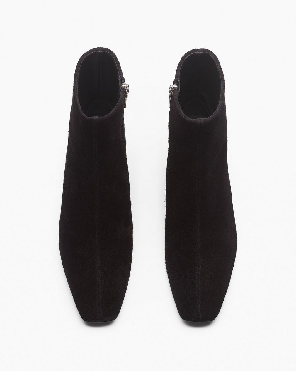 Avery Zip Suede Ankle Boots - Black Suede - Image 4