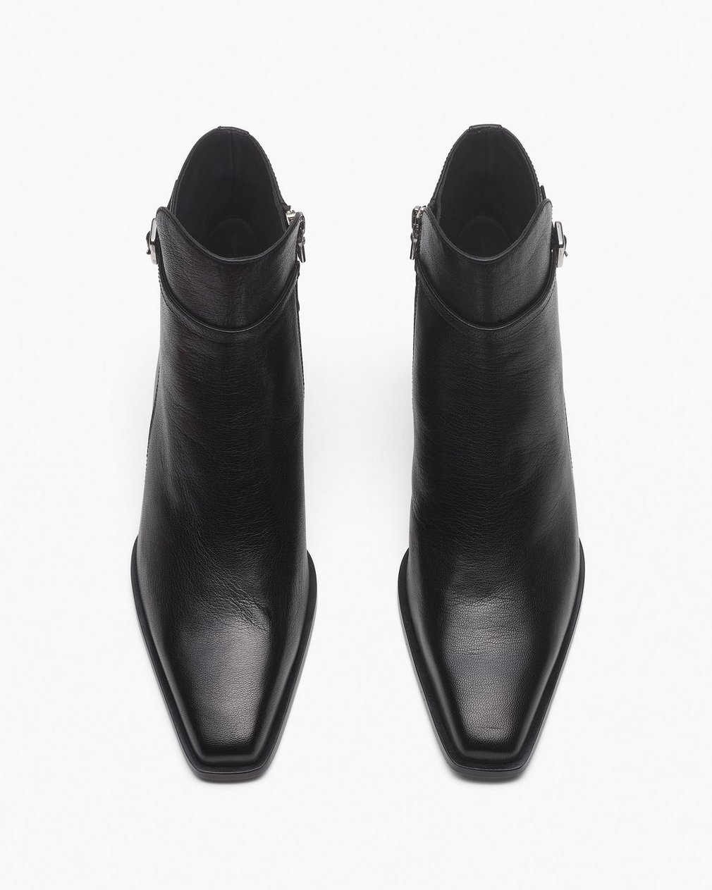 Joni Leather Buckle Boots - Black - Image 5