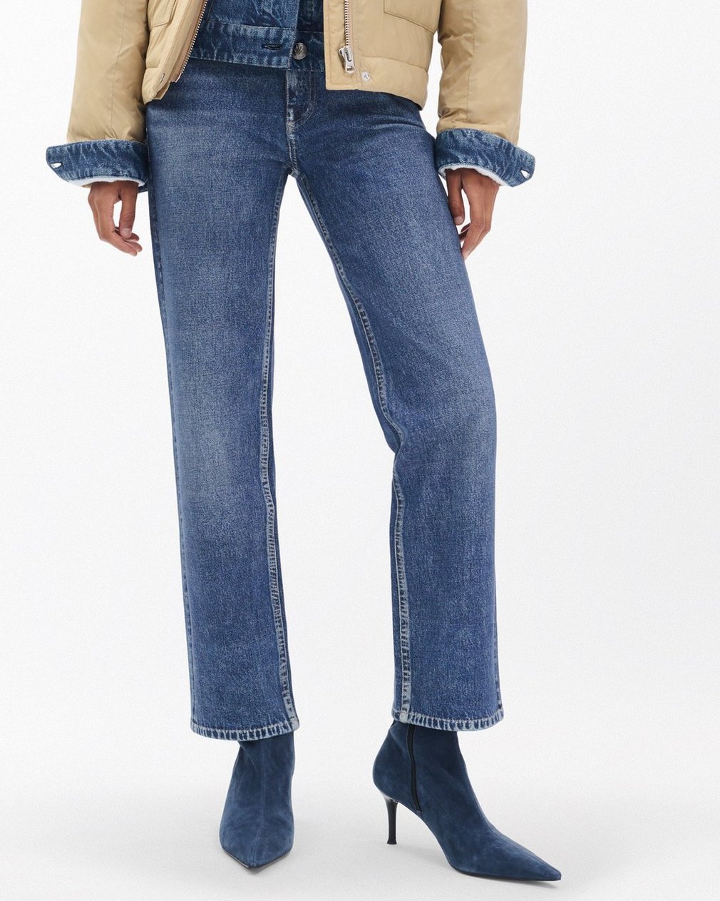 Mercer Suede Ankle Boots - Navy Suede - Image 2