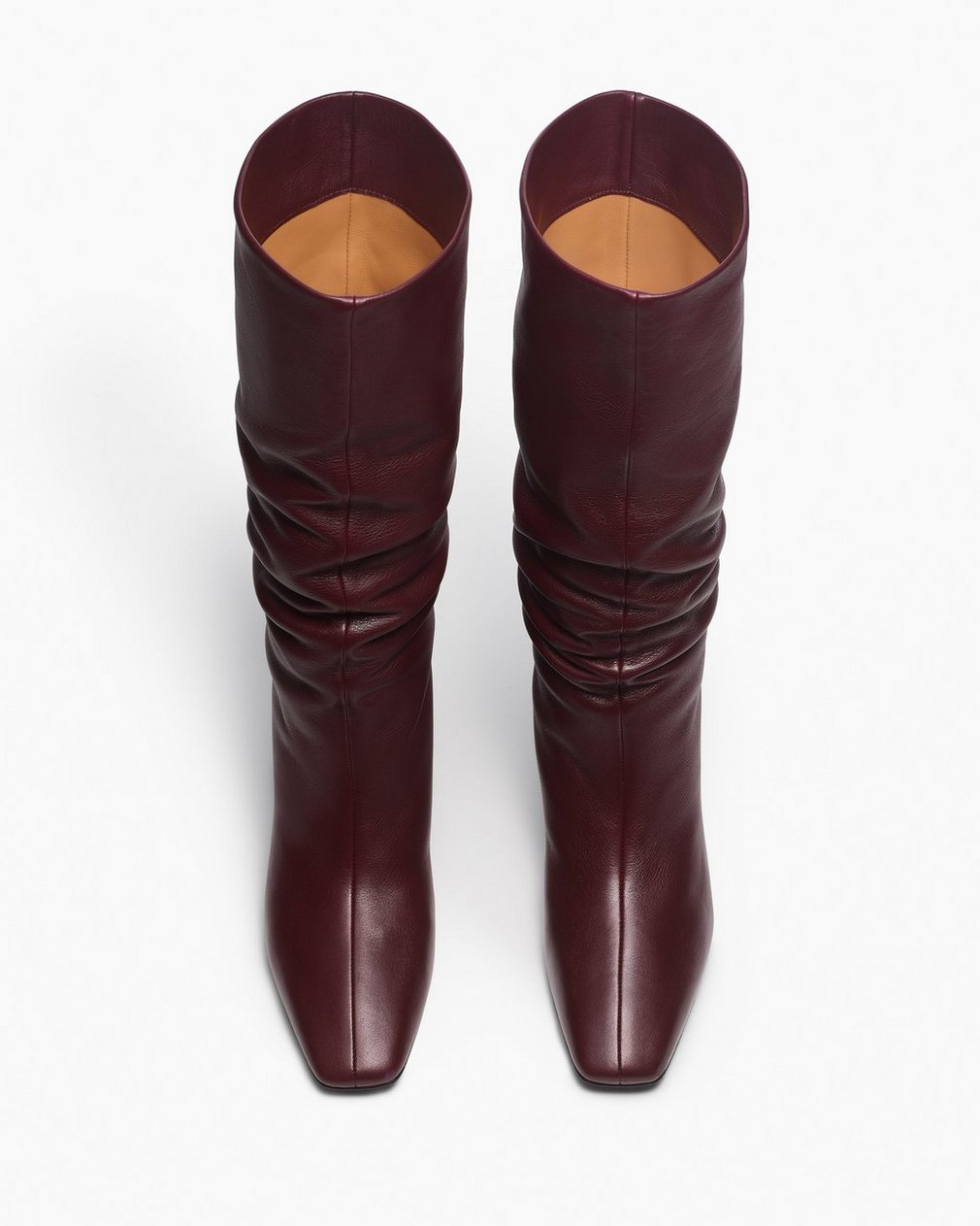 Astor Leather Slouch Boots - Bordeaux - Image 6