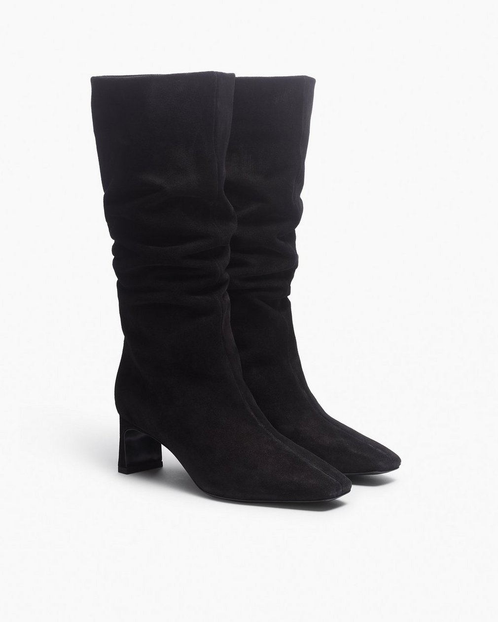 Astor Suede Slouch Boots - Black Suede - Image 4