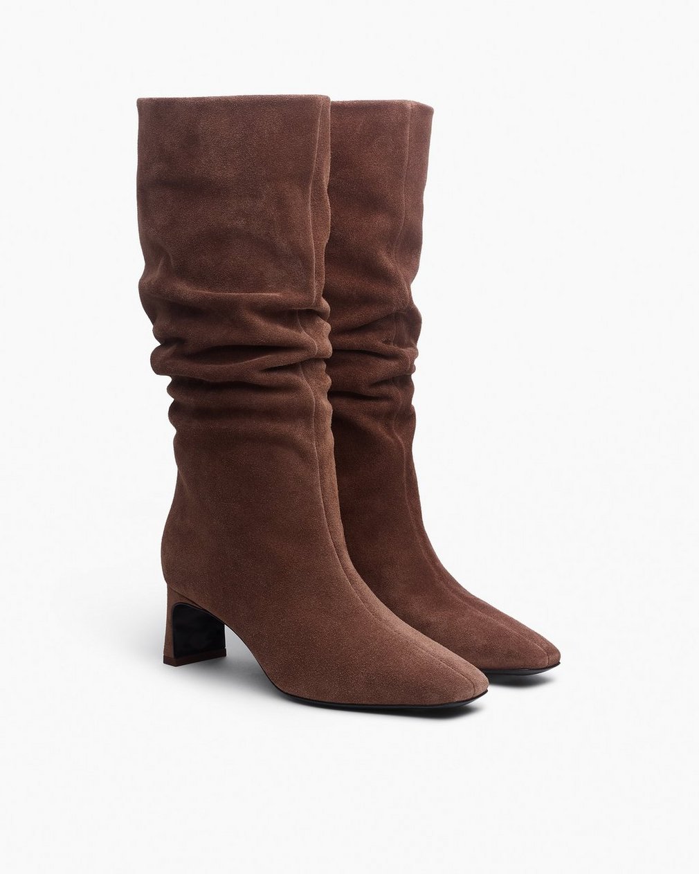 Astor Suede Slouch Boots - Mocha Suede - Image 3