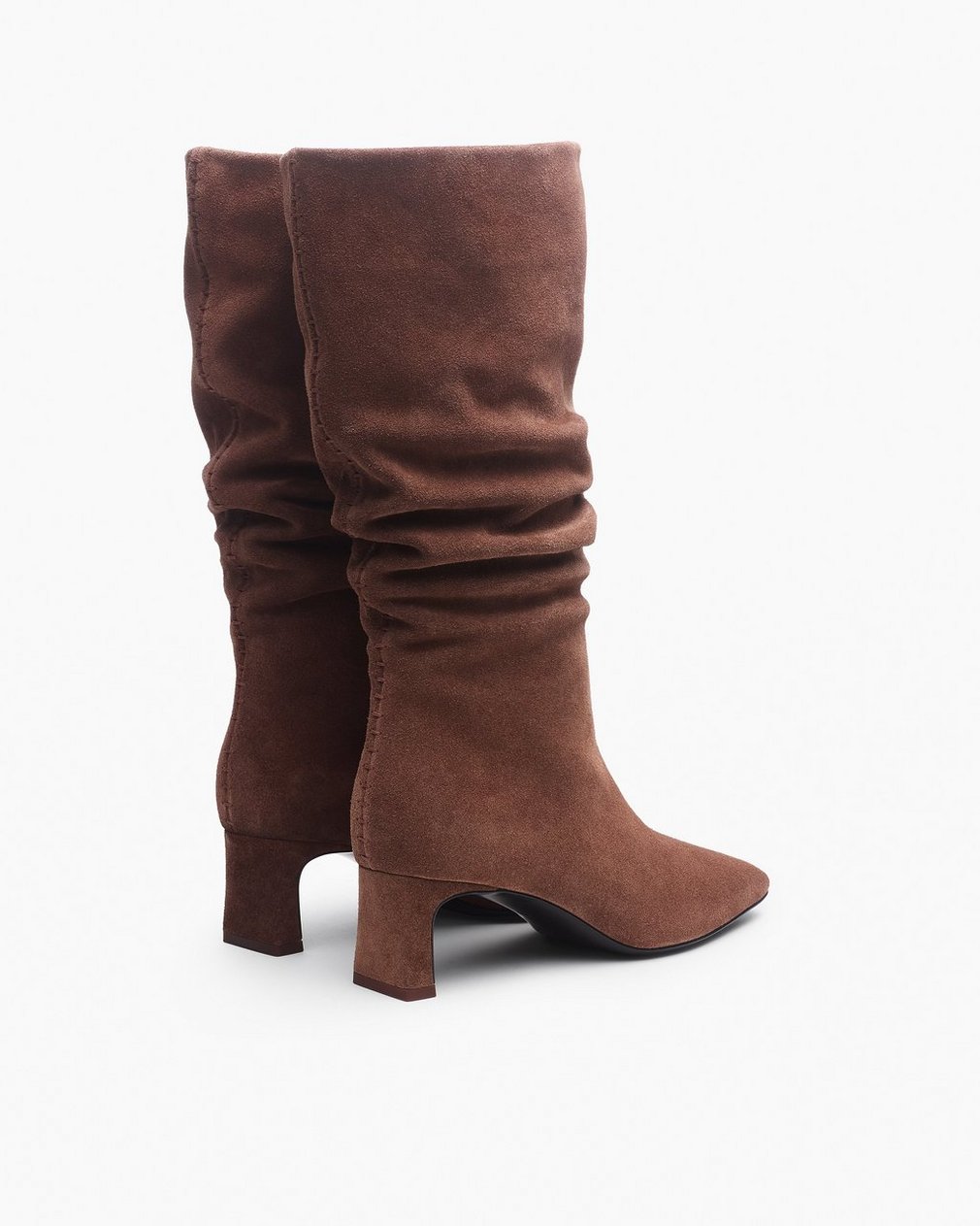 Astor Suede Slouch Boots - Mocha Suede - Image 4