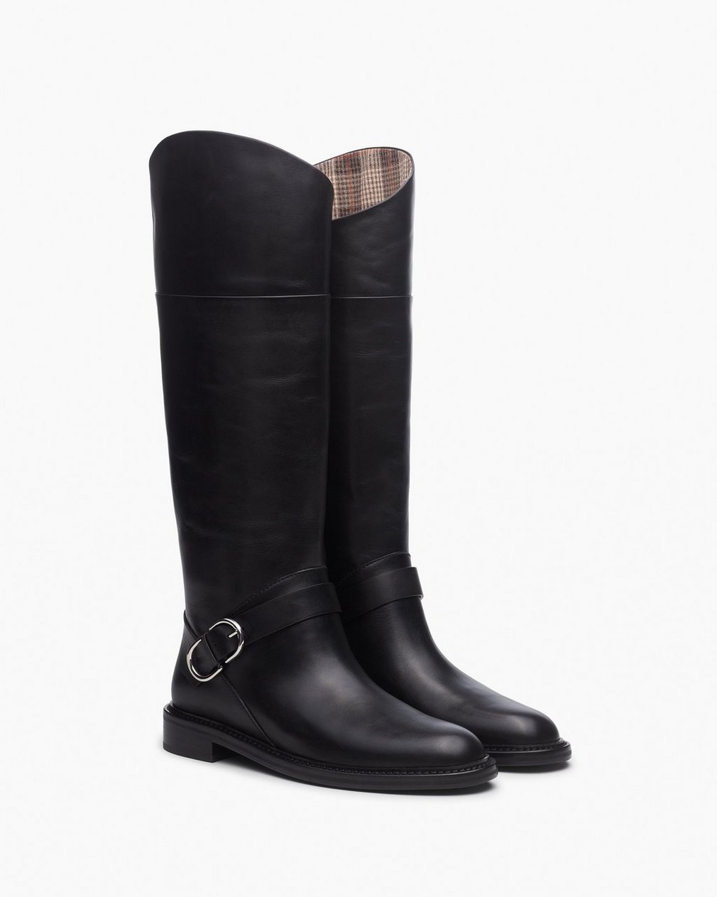 Hayden Leather Riding Boots - Black - Image 3