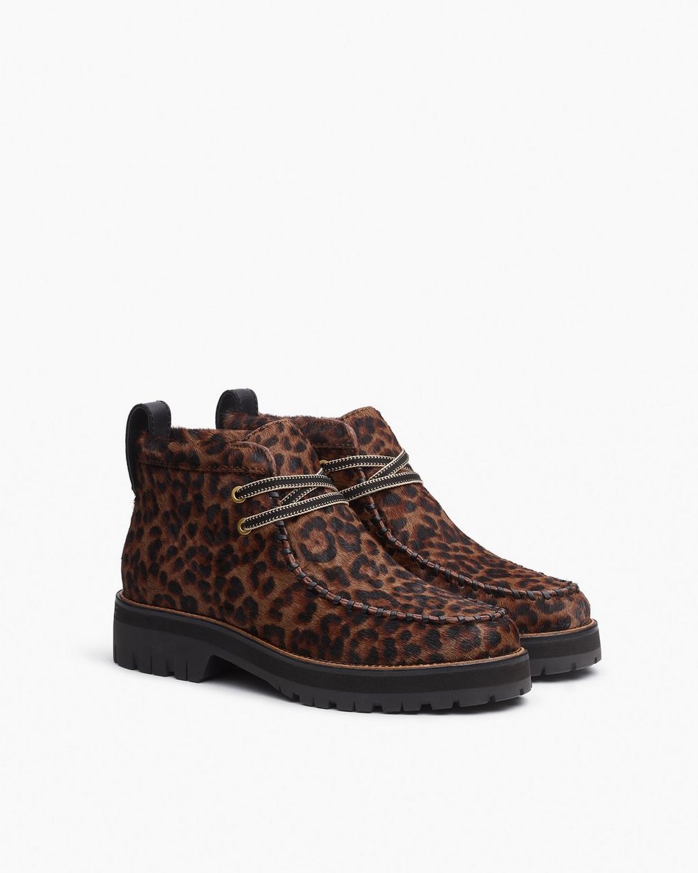 Cameron Leopard Calf Hair Moccasin Boots - Leopard Hair Calf - Image 3