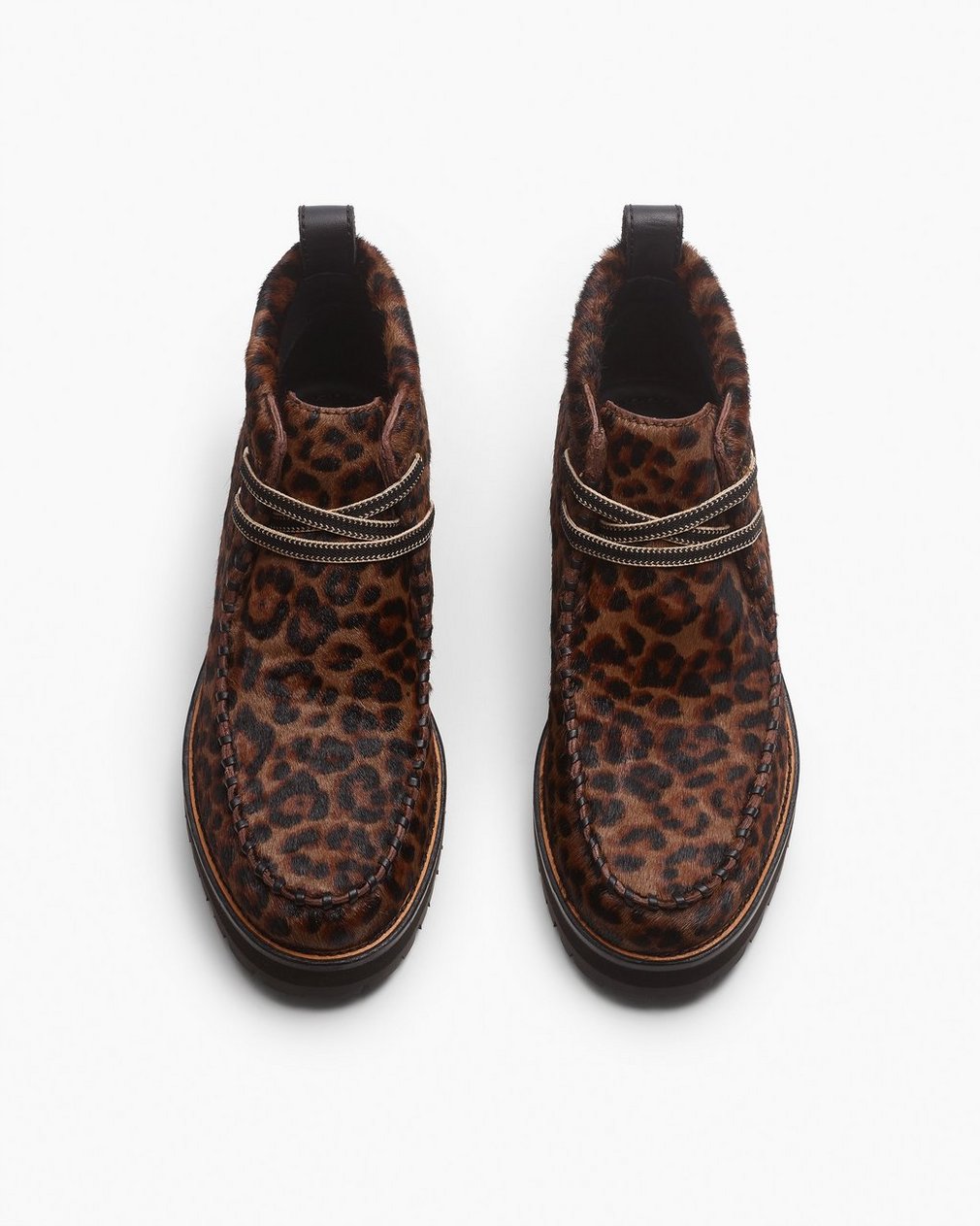 Cameron Leopard Calf Hair Moccasin Boots - Leopard Hair Calf - Image 5