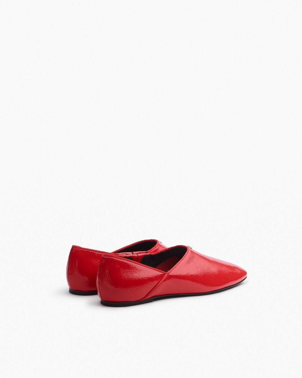 Sadie Leather Flats - Fiery Red - Image 4