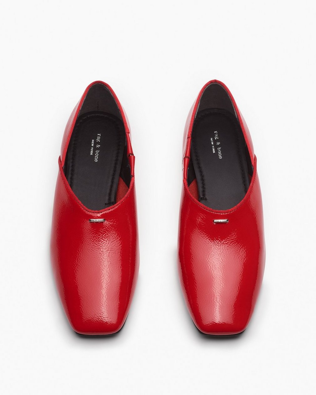 Sadie Leather Flats - Fiery Red - Image 5