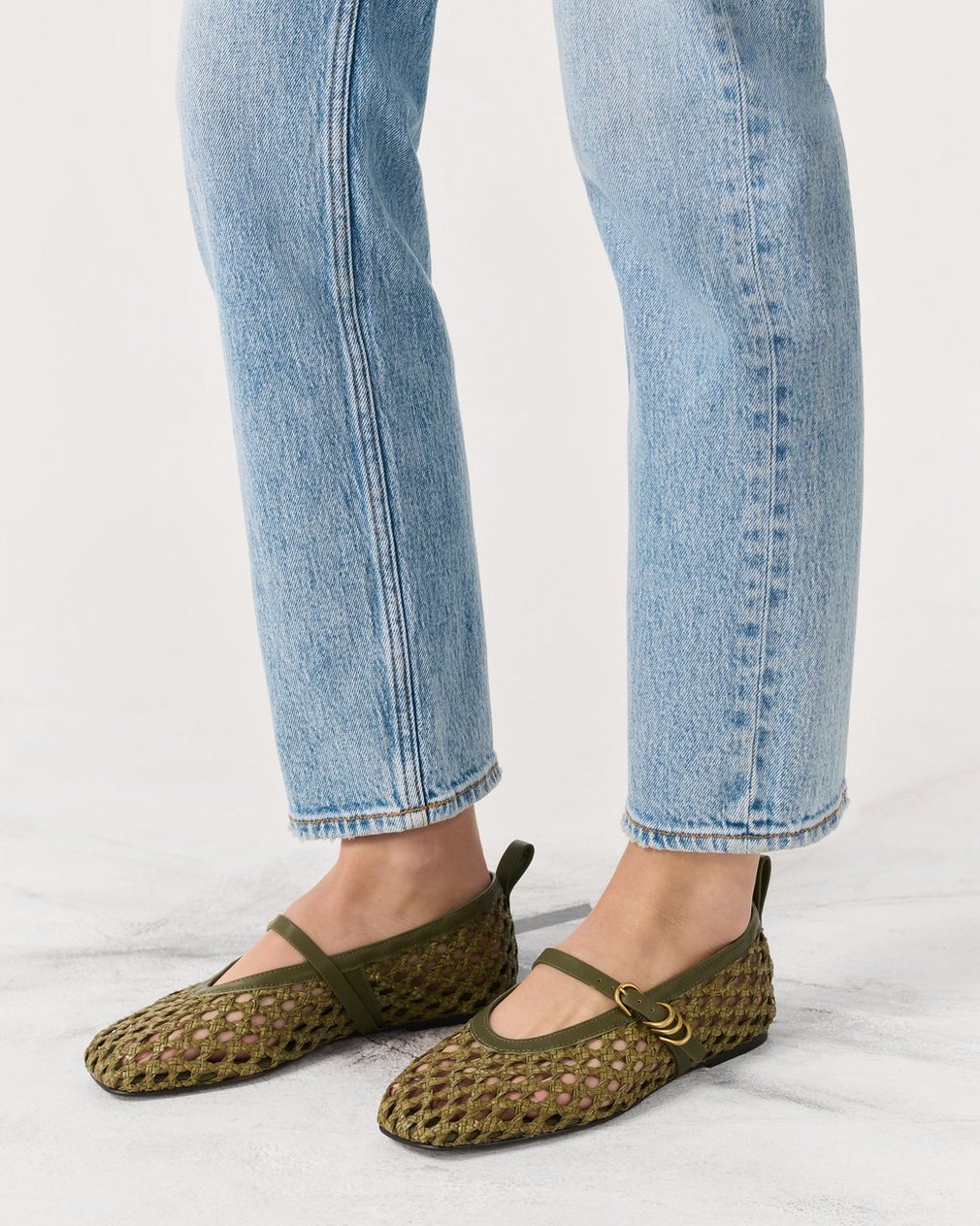 Spire Woven Mary Janes - Loden Woven - Image 2