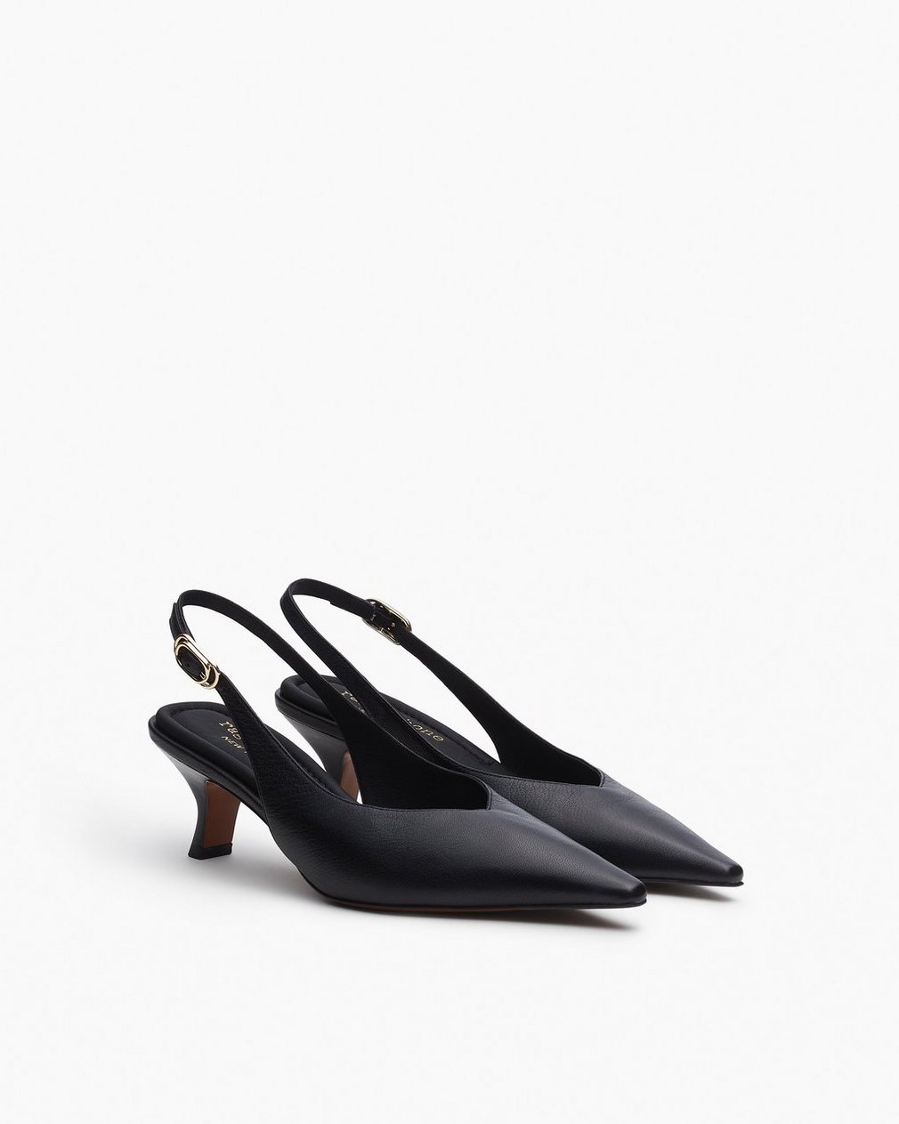 Madison Leather Slingbacks - Black - Image 3