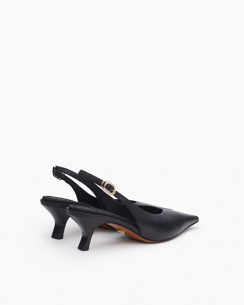 Madison Leather Slingbacks - Black - Image 4
