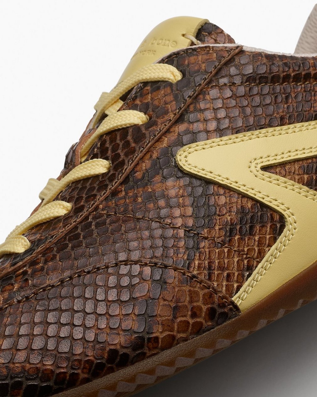 Ultra Slim Retro Runner Sneakers - Mocha Snake - Image 6
