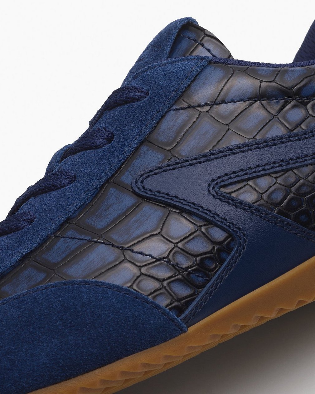 Ultra Slim Retro Runner Sneakers - Indigo Croc - Image 6