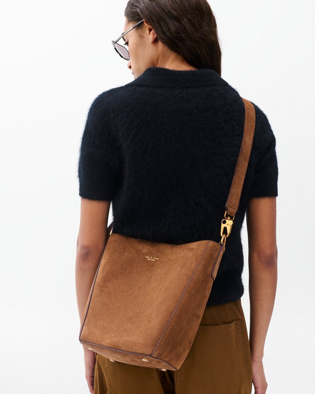 Parker Suede Bucket Bag - Golden Brown - Image 2