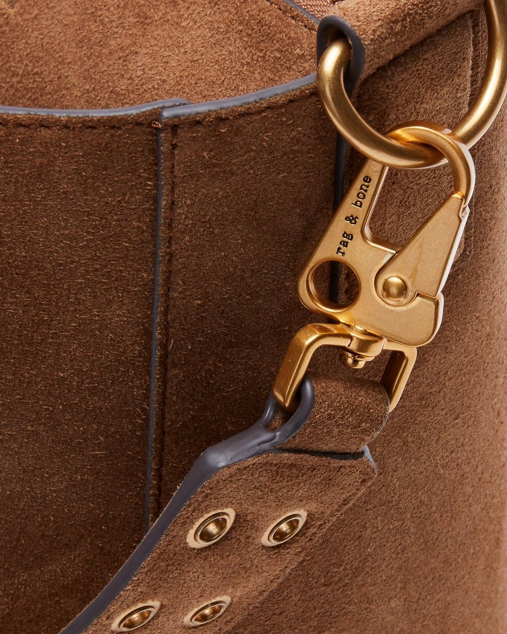 Parker Suede Bucket Bag - Golden Brown - Image 8