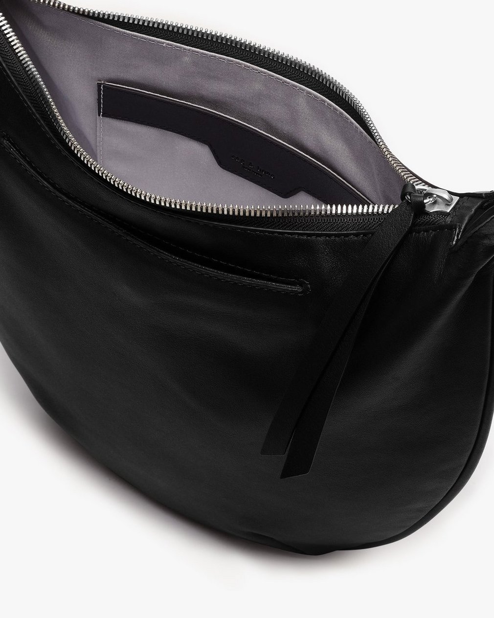 Mercer Medium Leather Hobo Bag - Black - Image 4