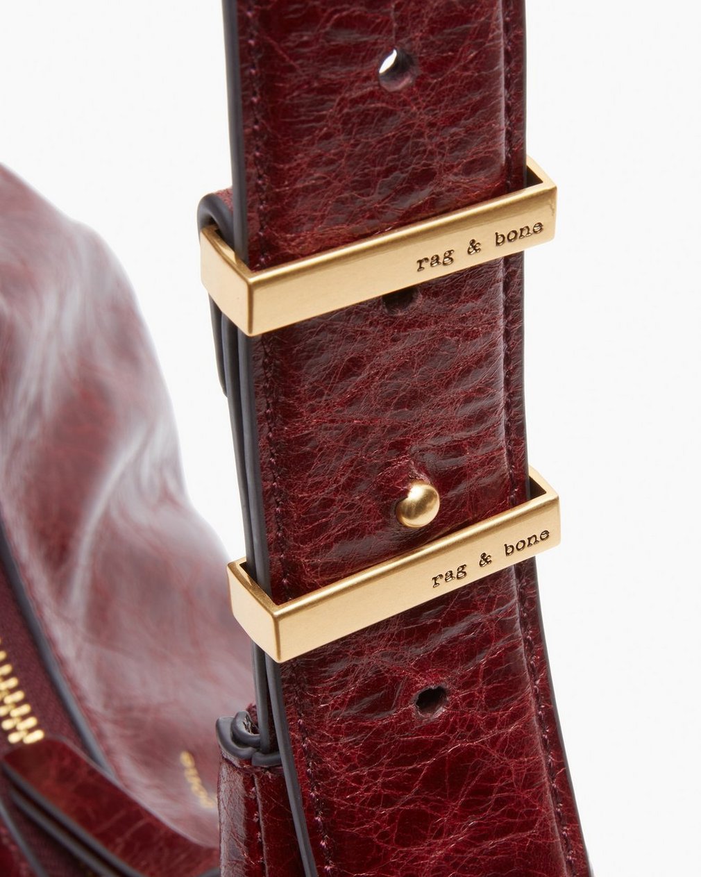 Hudson Leather Hobo - Wine - Image 5