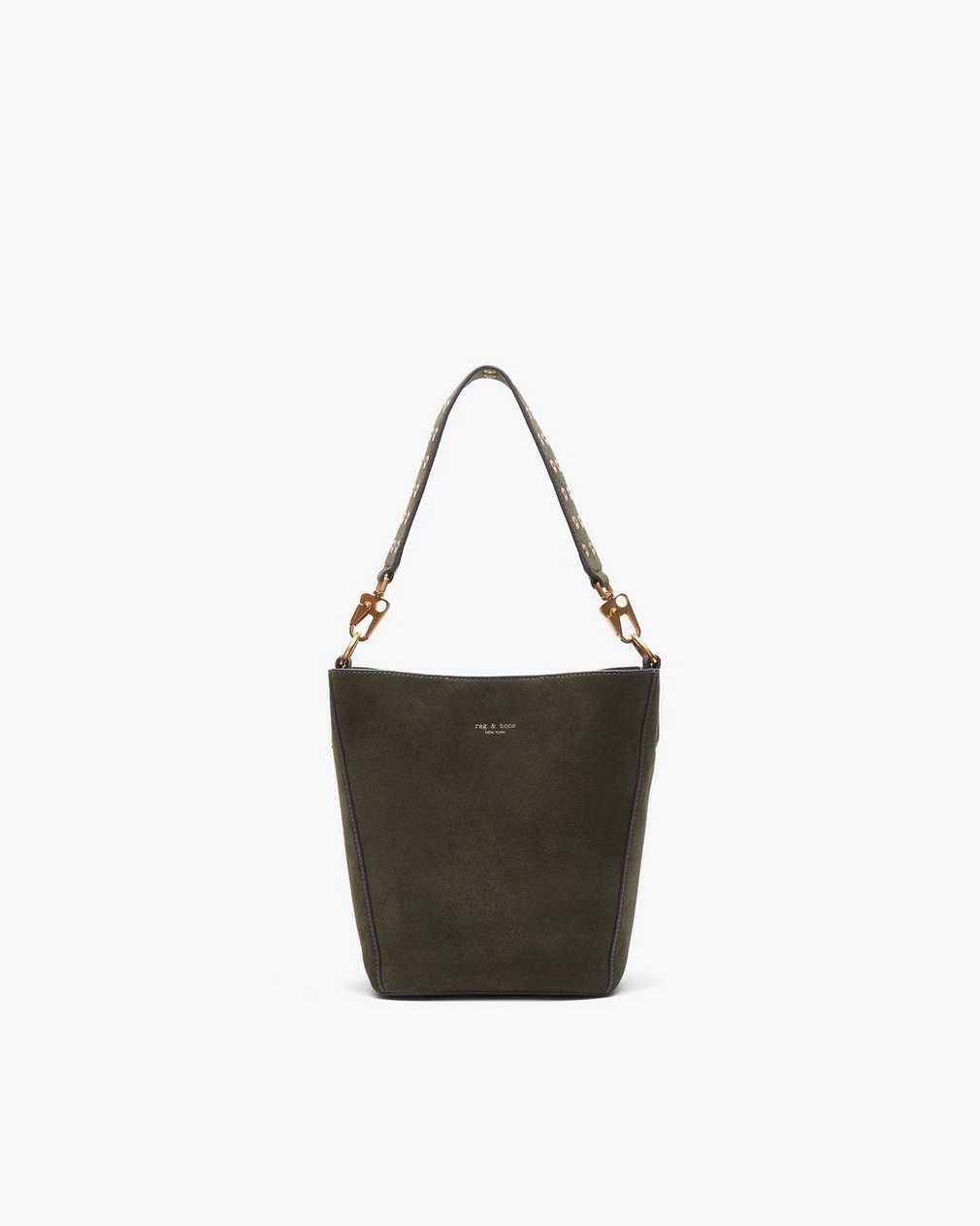 Parker Suede Bucket Bag - Forest - Image 3