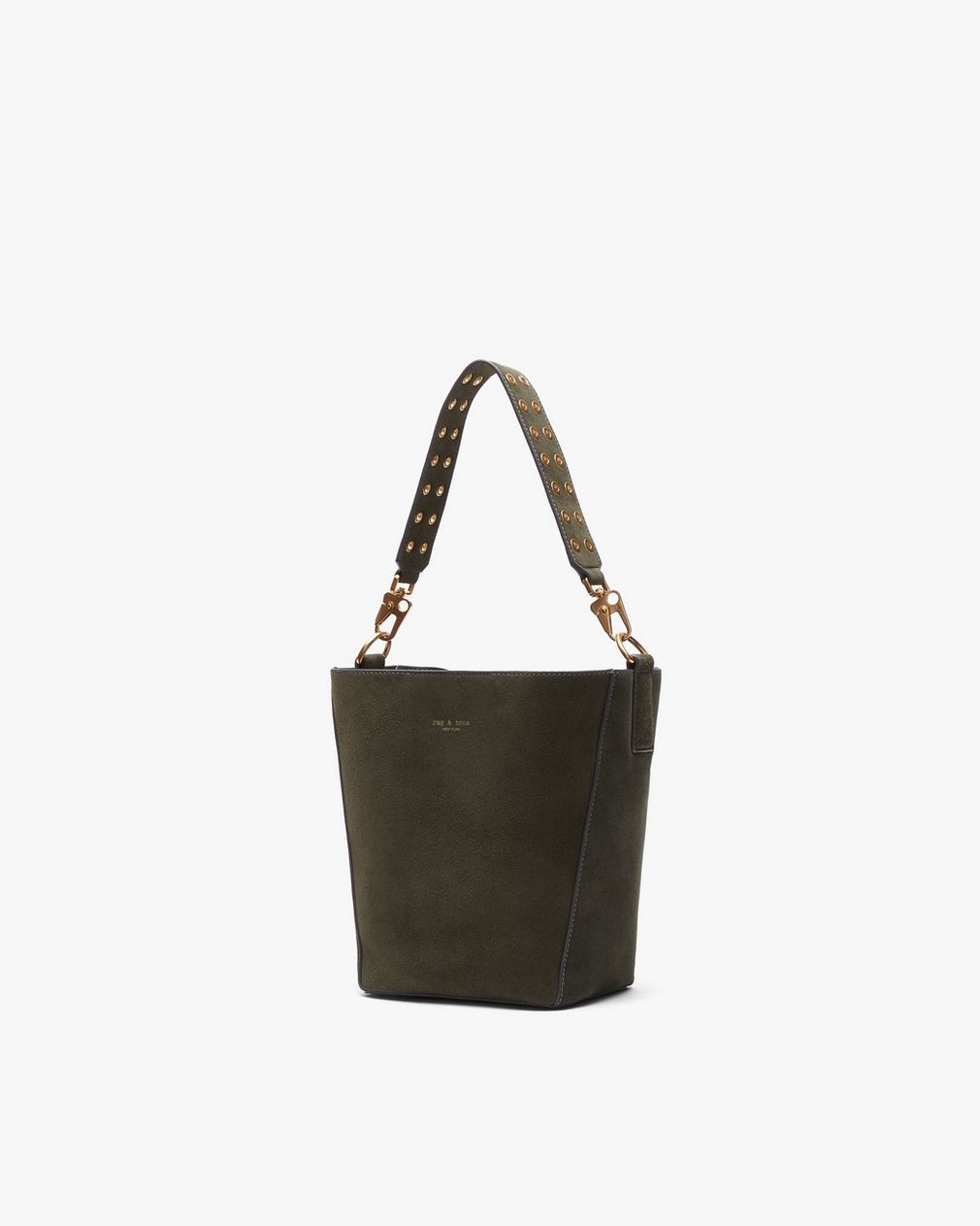 Parker Suede Bucket Bag - Forest - Image 4