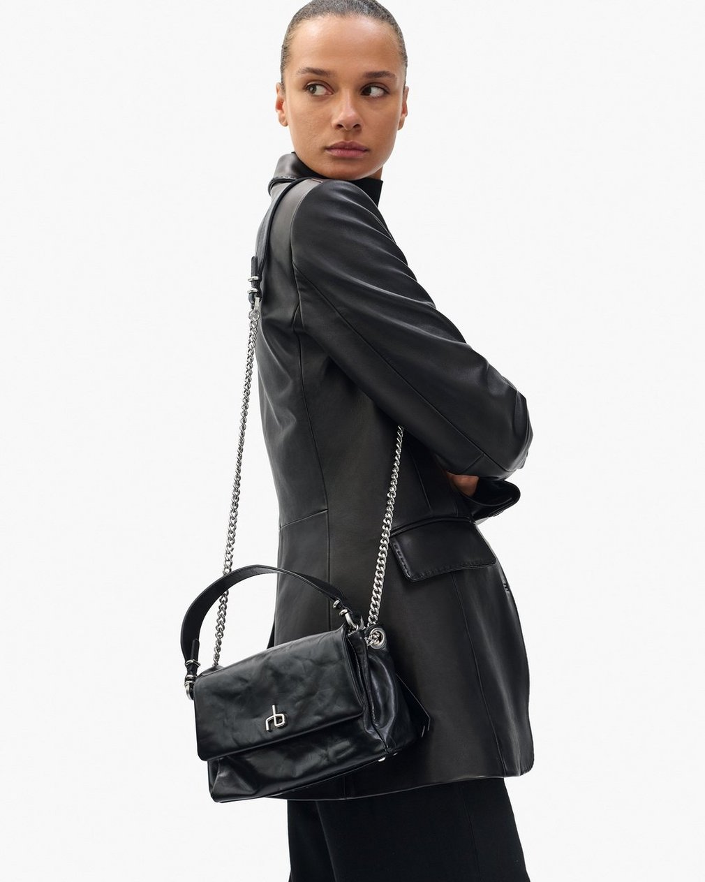Chelsea Small Flap Bag - Black - Image 3