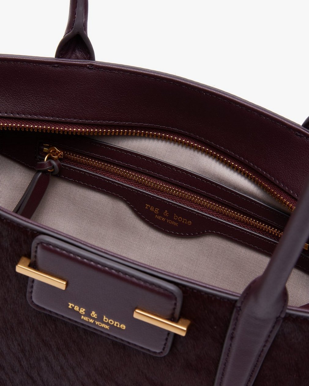 Realm Calf Hair Satchel - Blackberry - Image 5