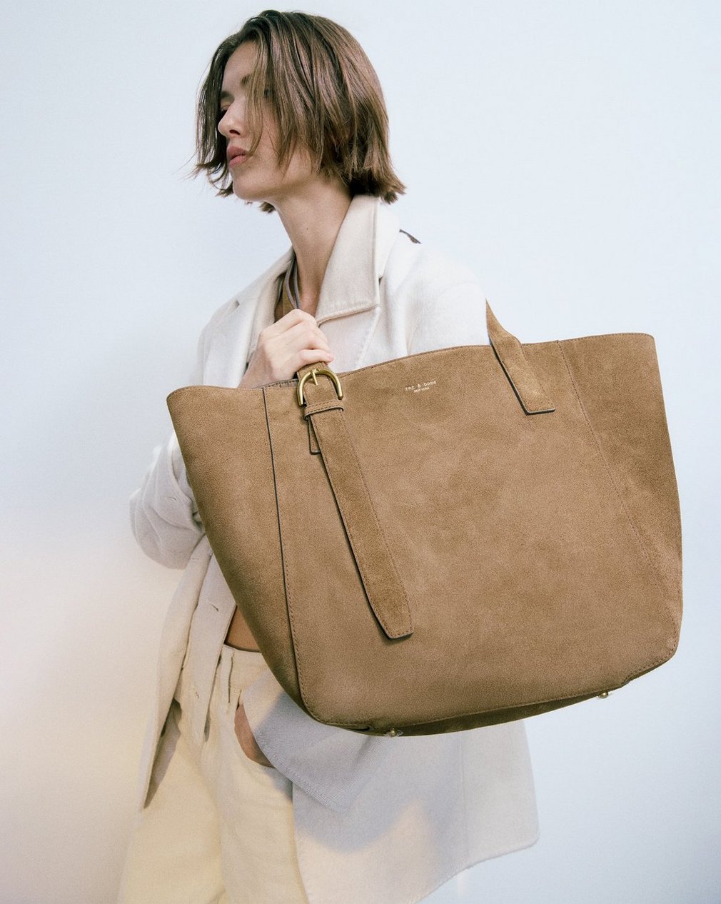 Parker Suede Tote - Golden Brown - Image 2