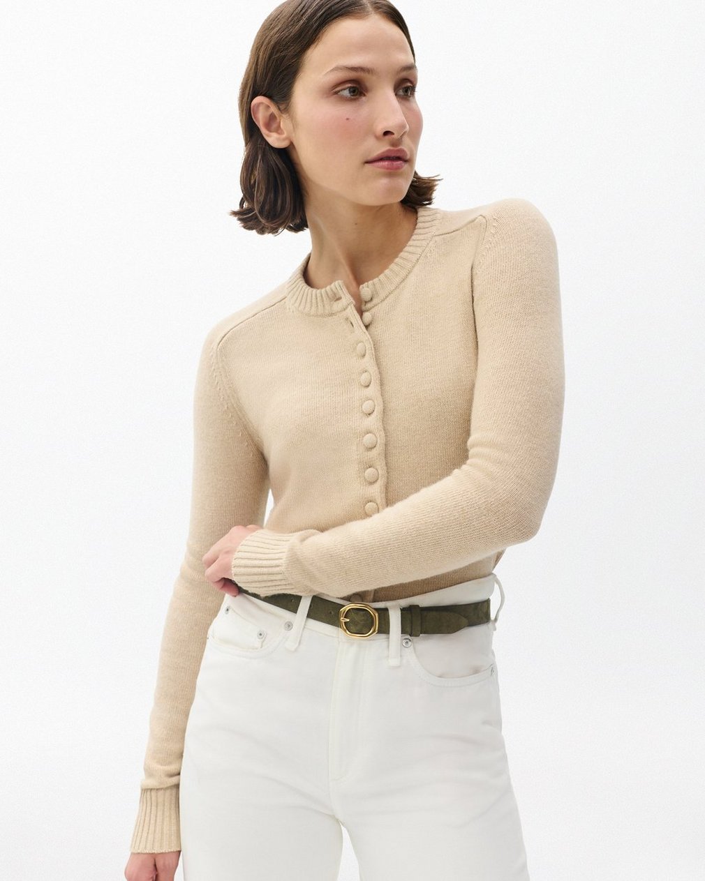 Vera Suede Belt - Olive Suede - Image 2