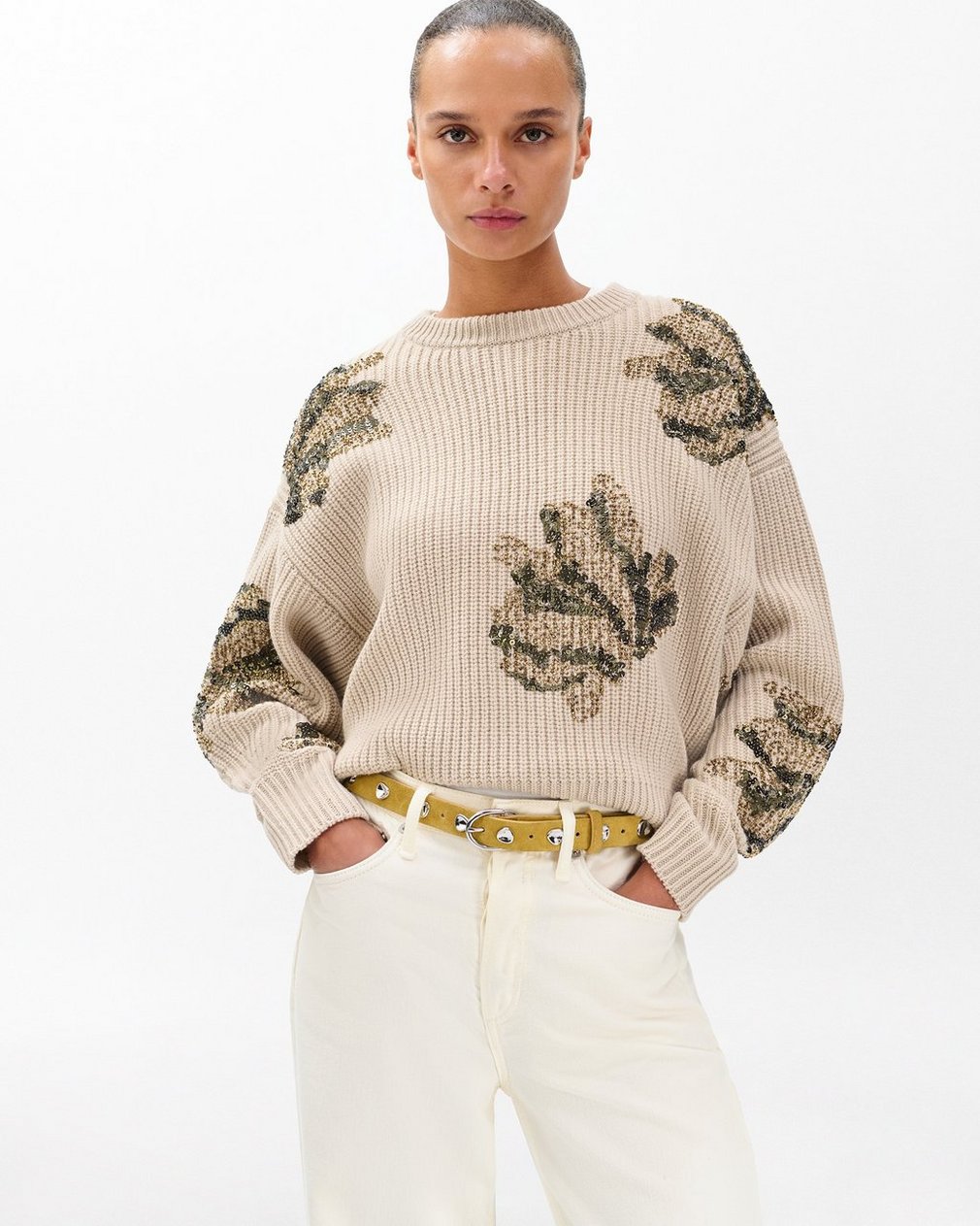Brynn Suede Pebbled Belt - Fennel Suede - Image 2
