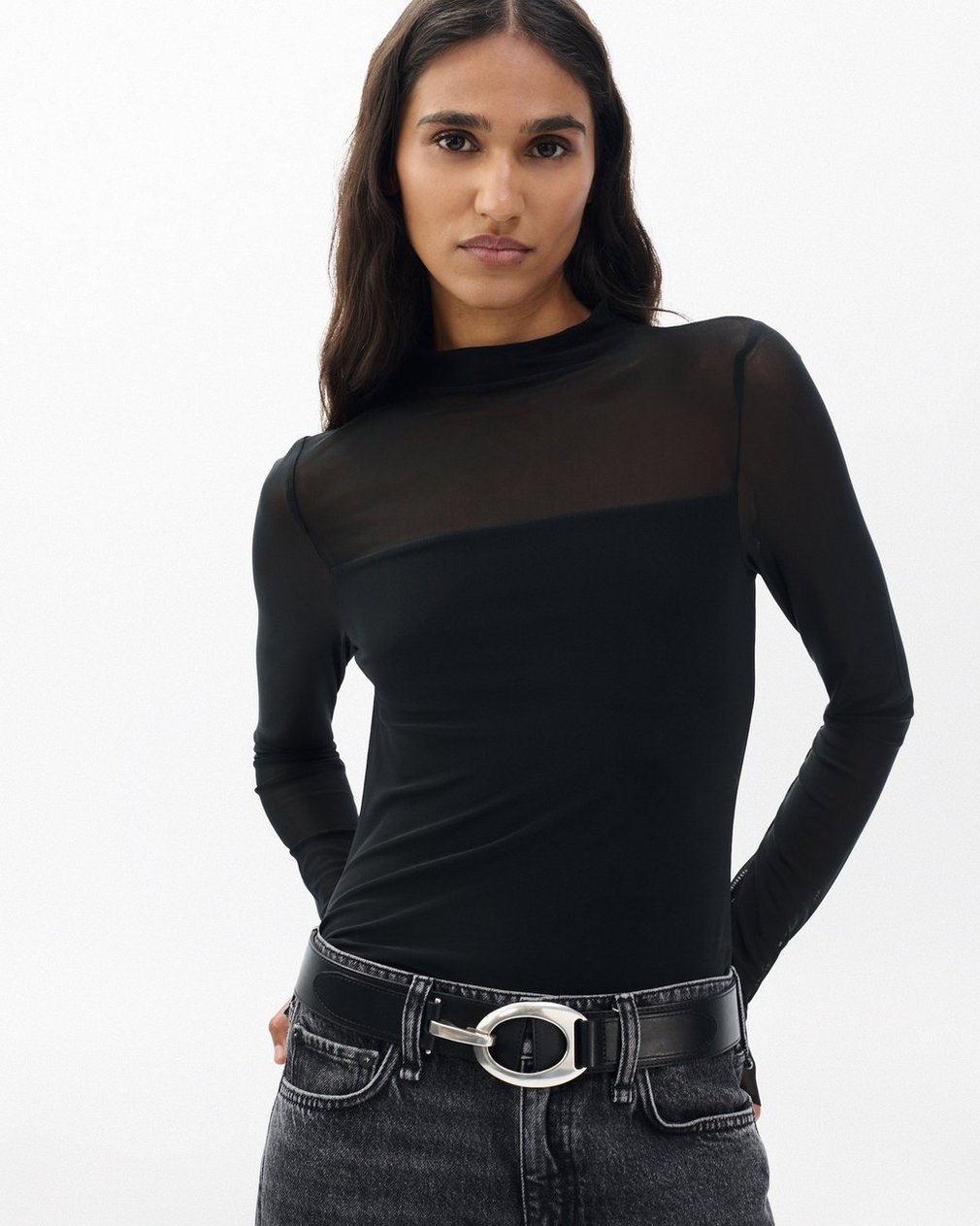 Ryder Stretch Leather Belt - Black - Image 2