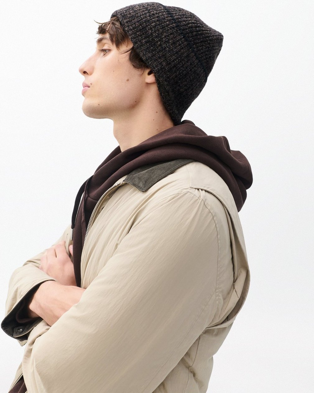 Jensen Cashmere Beanie - Brown Multi - Image 2