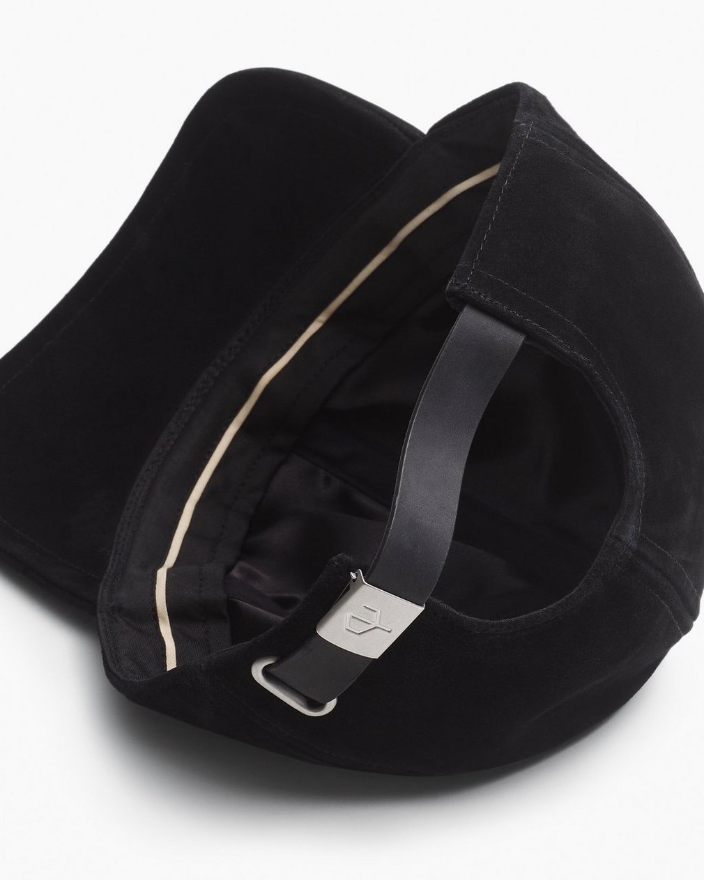 Harlow Suede Baseball Cap - Black Suede - Image 2