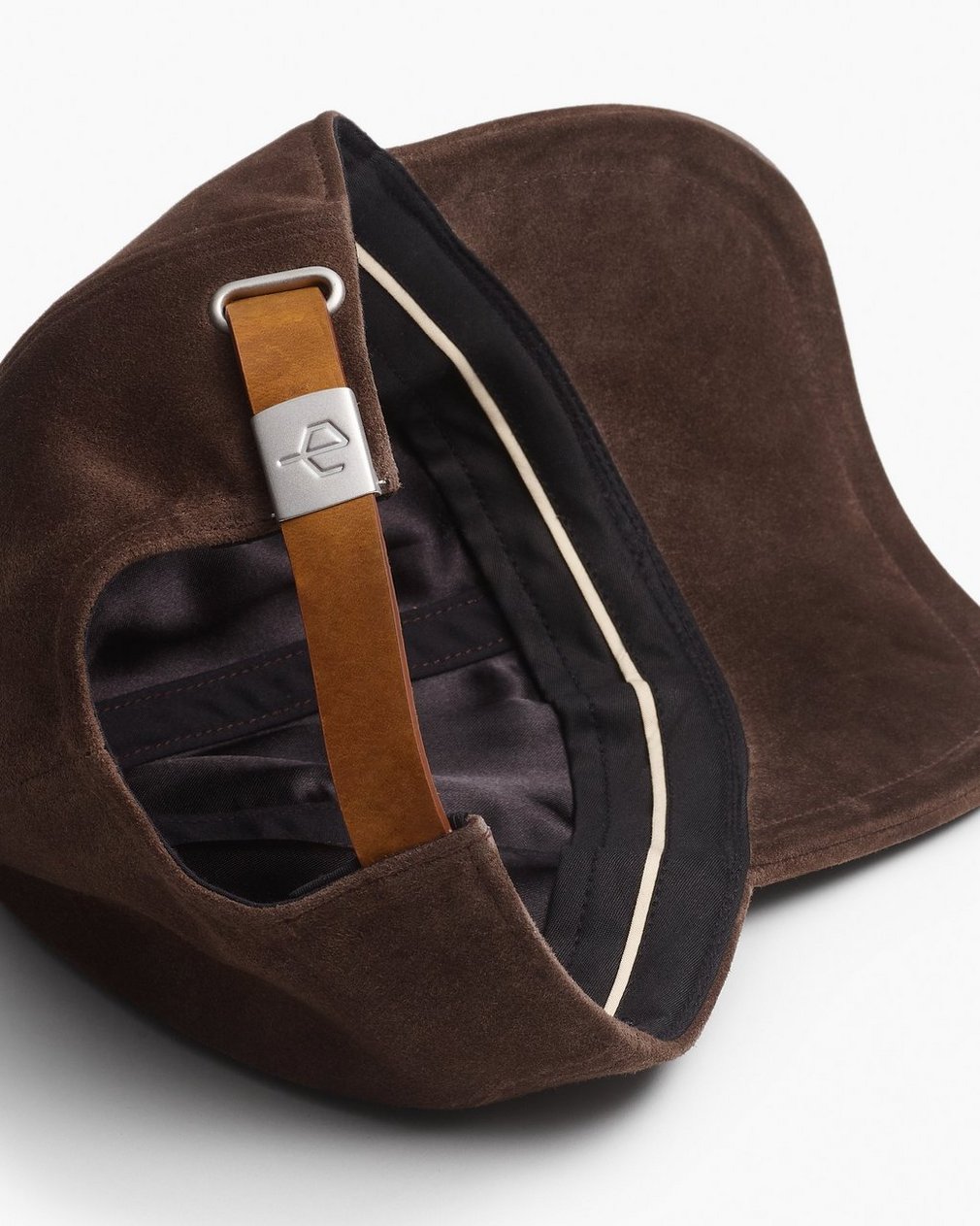 Harlow Suede Baseball Cap - Dark Espresso Suede - Image 3