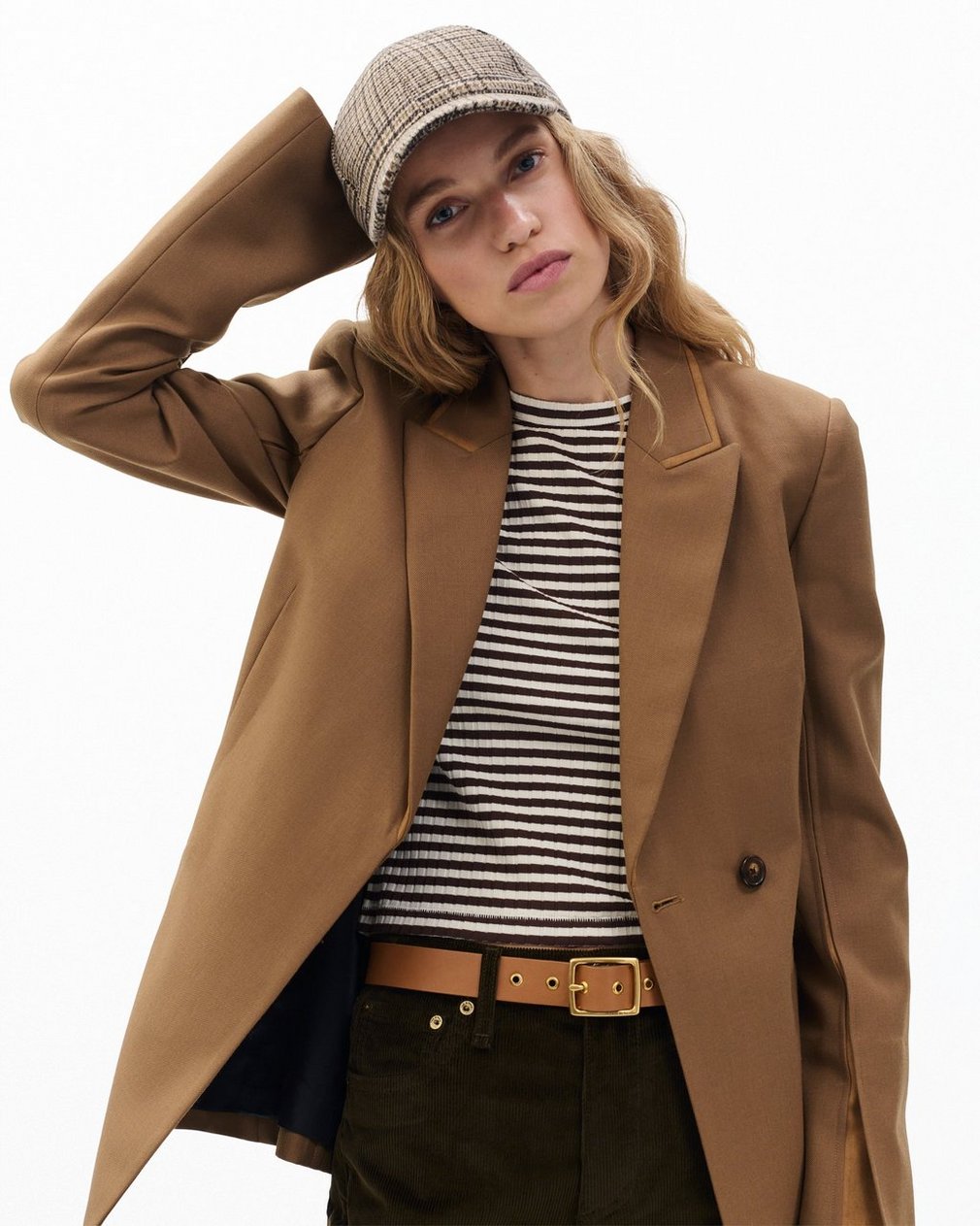 Harlow Plaid Baseball Cap - Camel Heritage Plaid - Image 2