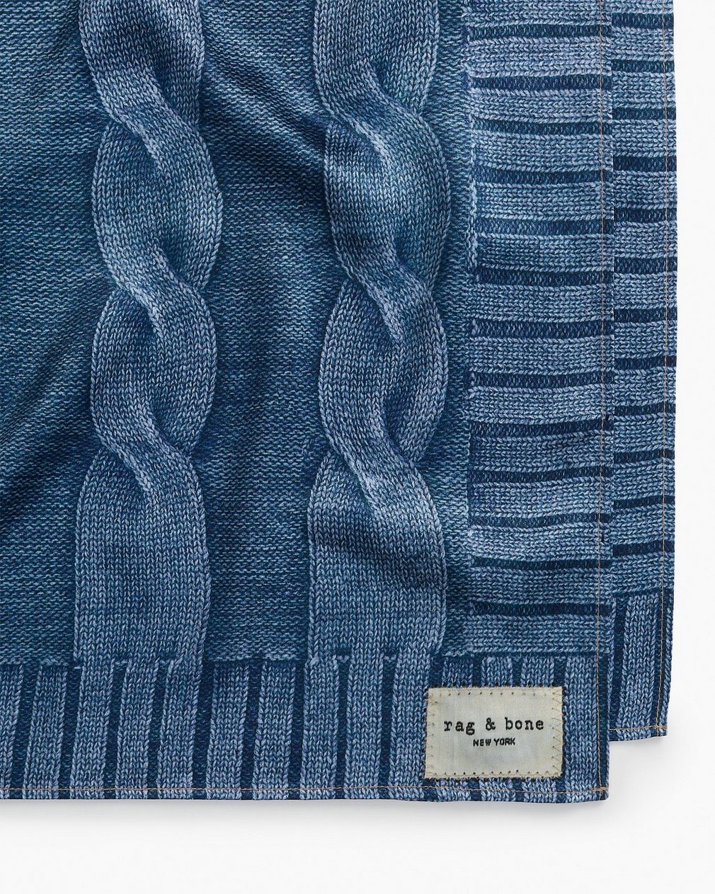 Miramar Silk Scarf - Indigo Knit - Image 4
