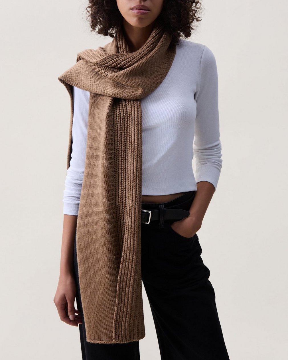Ryan Knit Scarf - Warm Taupe - Image 2