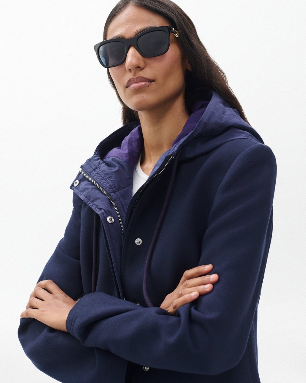 Renee Square Sunglasses - Black Blue - Image 2