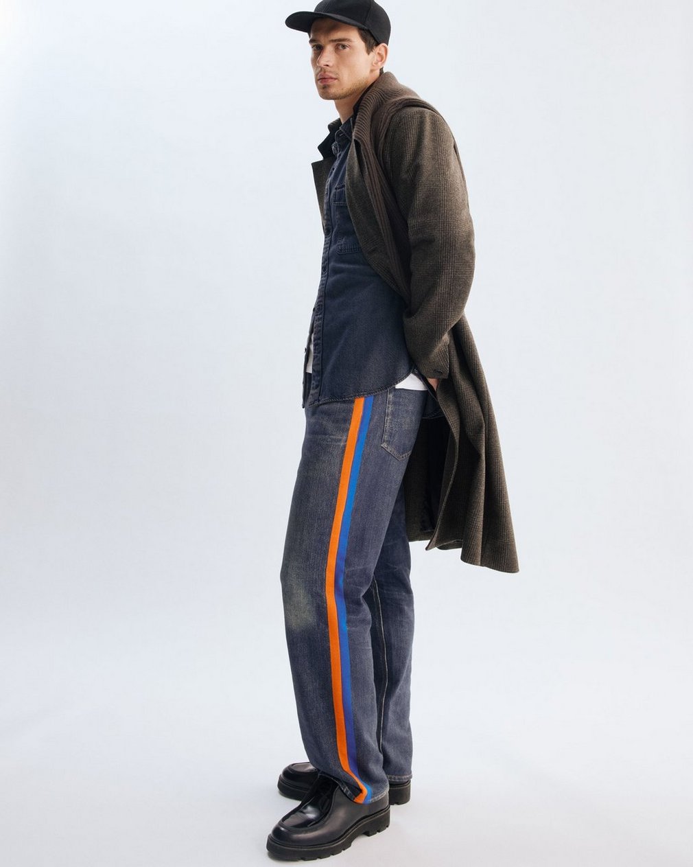 Miramar Fit 4 Sport Stripe Track Pants - Empire with Orange and Blue Stripe - Image 7
