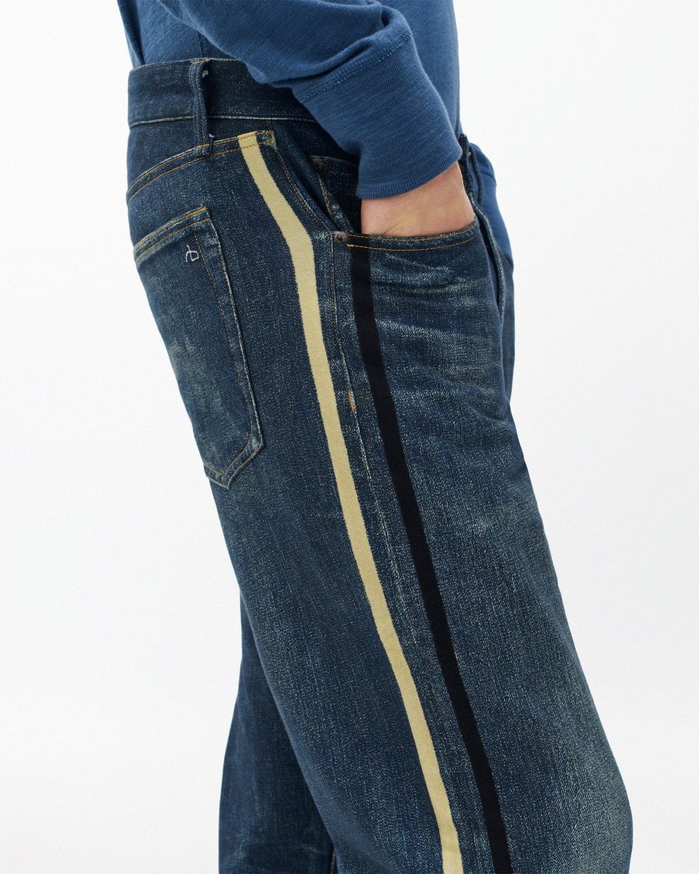 Miramar Fit 4 Sport Stripe Track Pants - Empire with Gold and Black Stripe - Image 6