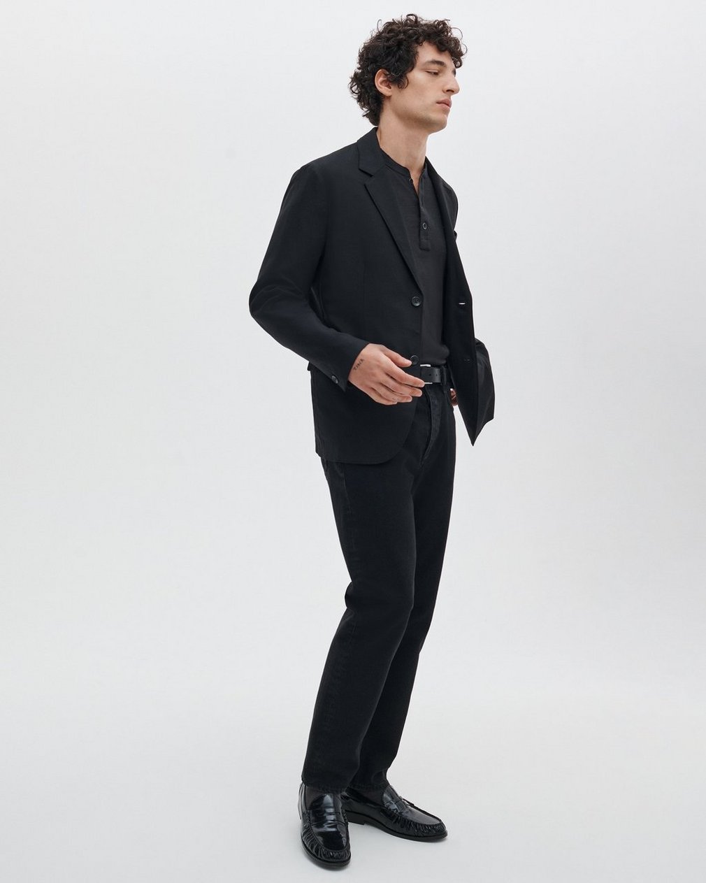 Fit 2 - Black: Slim Fit Black Authentic Stretch Jean - Image 3