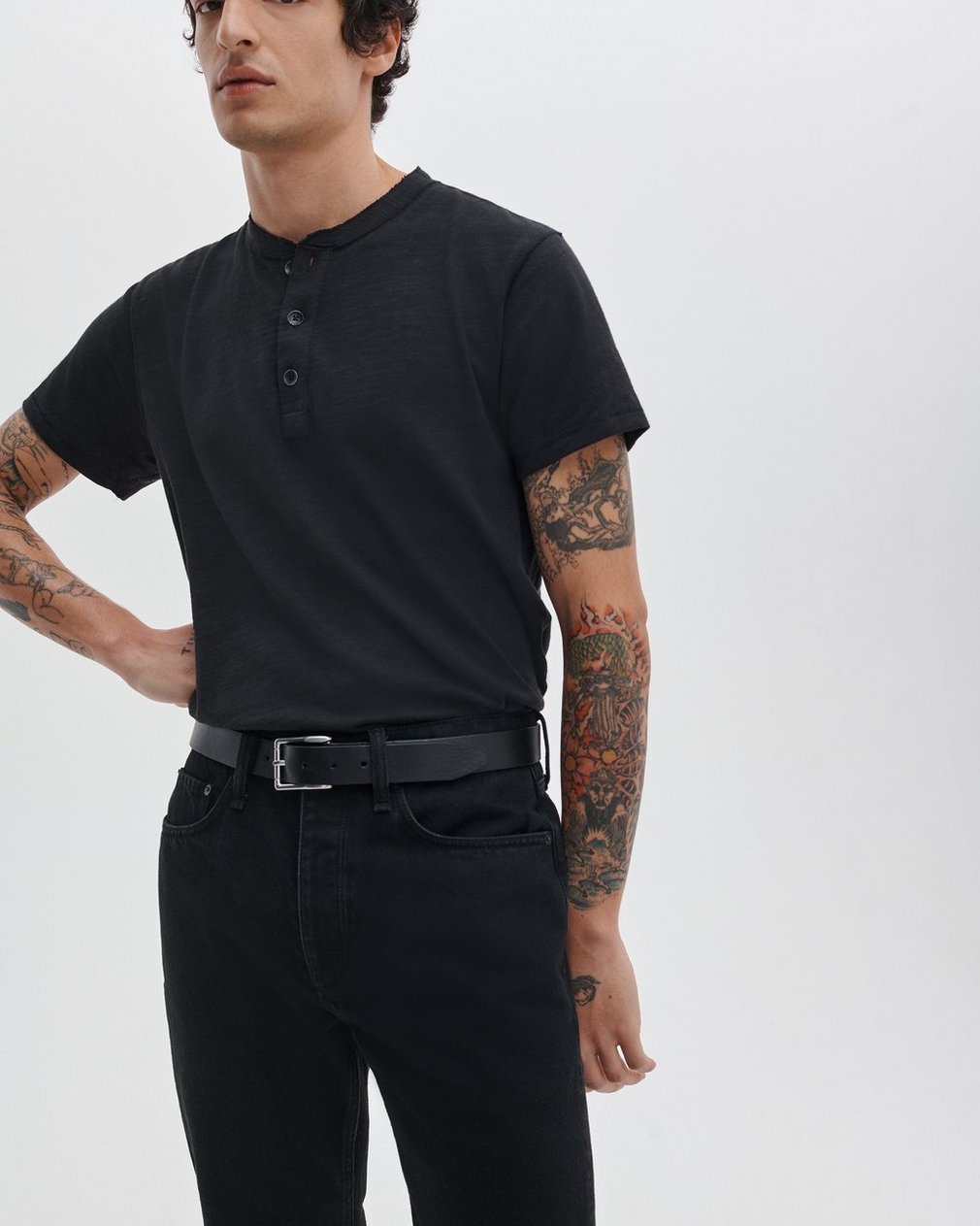 Fit 2 - Black: Slim Fit Black Authentic Stretch Jean - Image 5