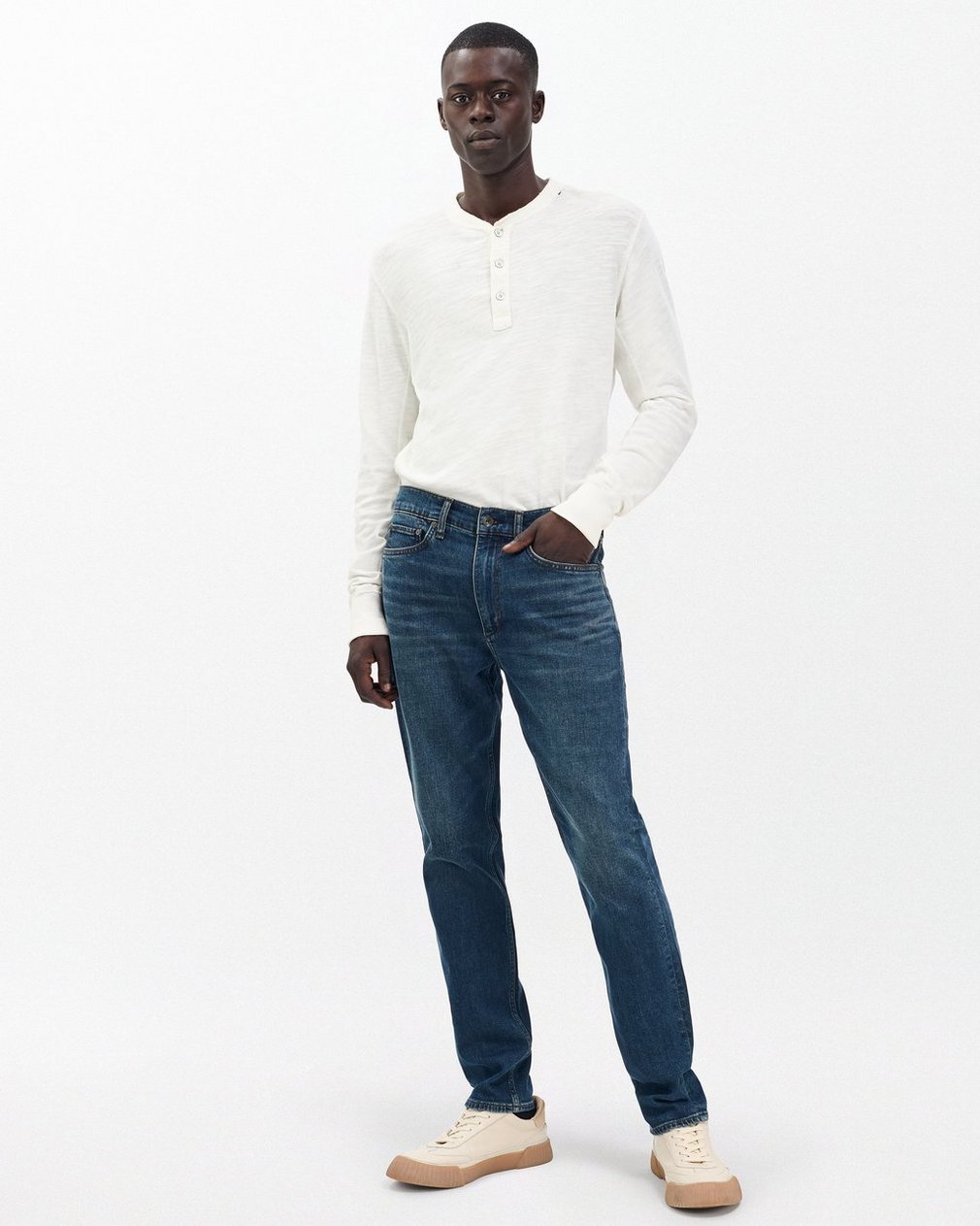Fit 2 - Cole: Slim Fit Dark Indigo Authentic Stretch Jean - Image 3