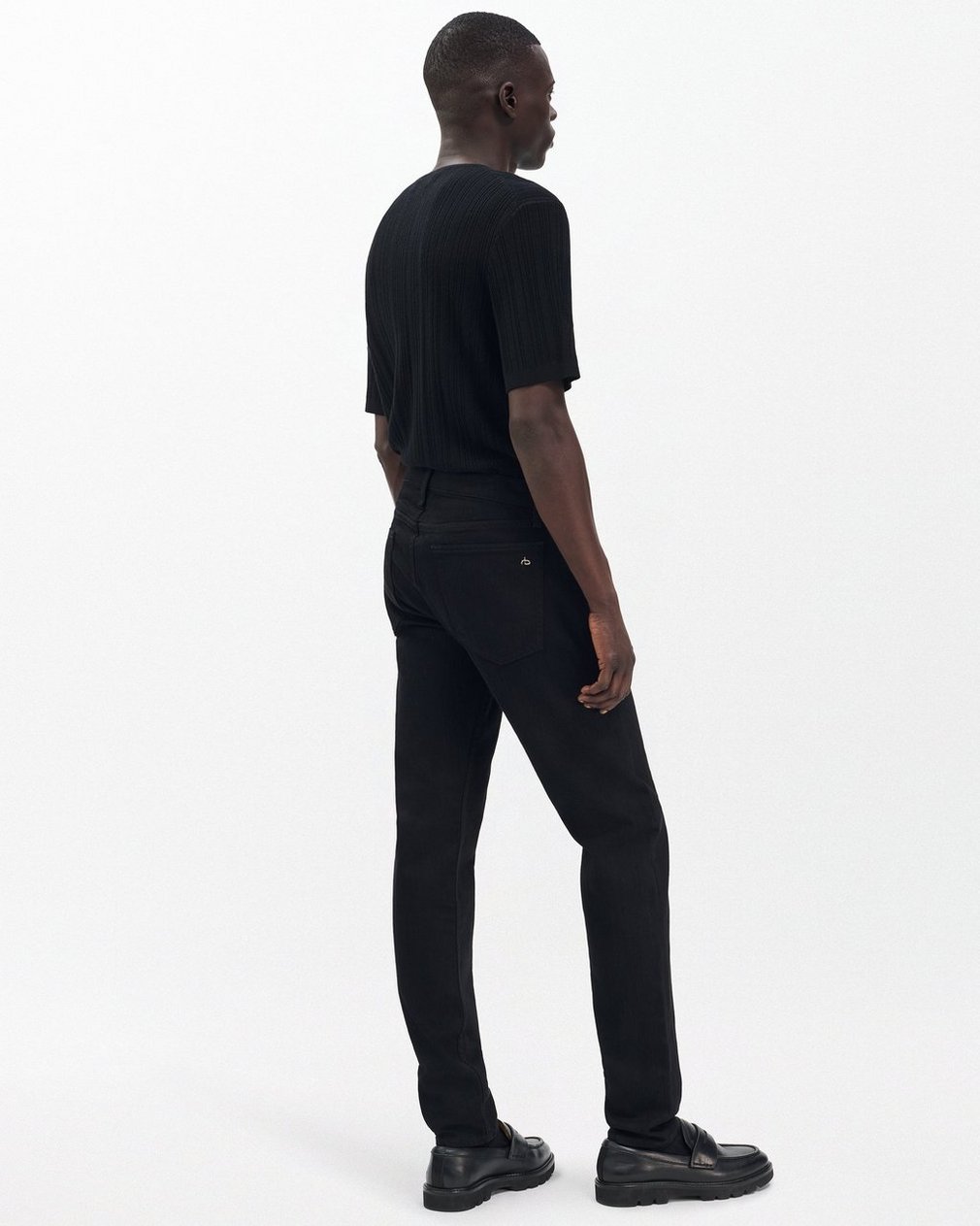 Fit 1 - Black: Skinny Fit Black Aero Stretch Jean - Image 6