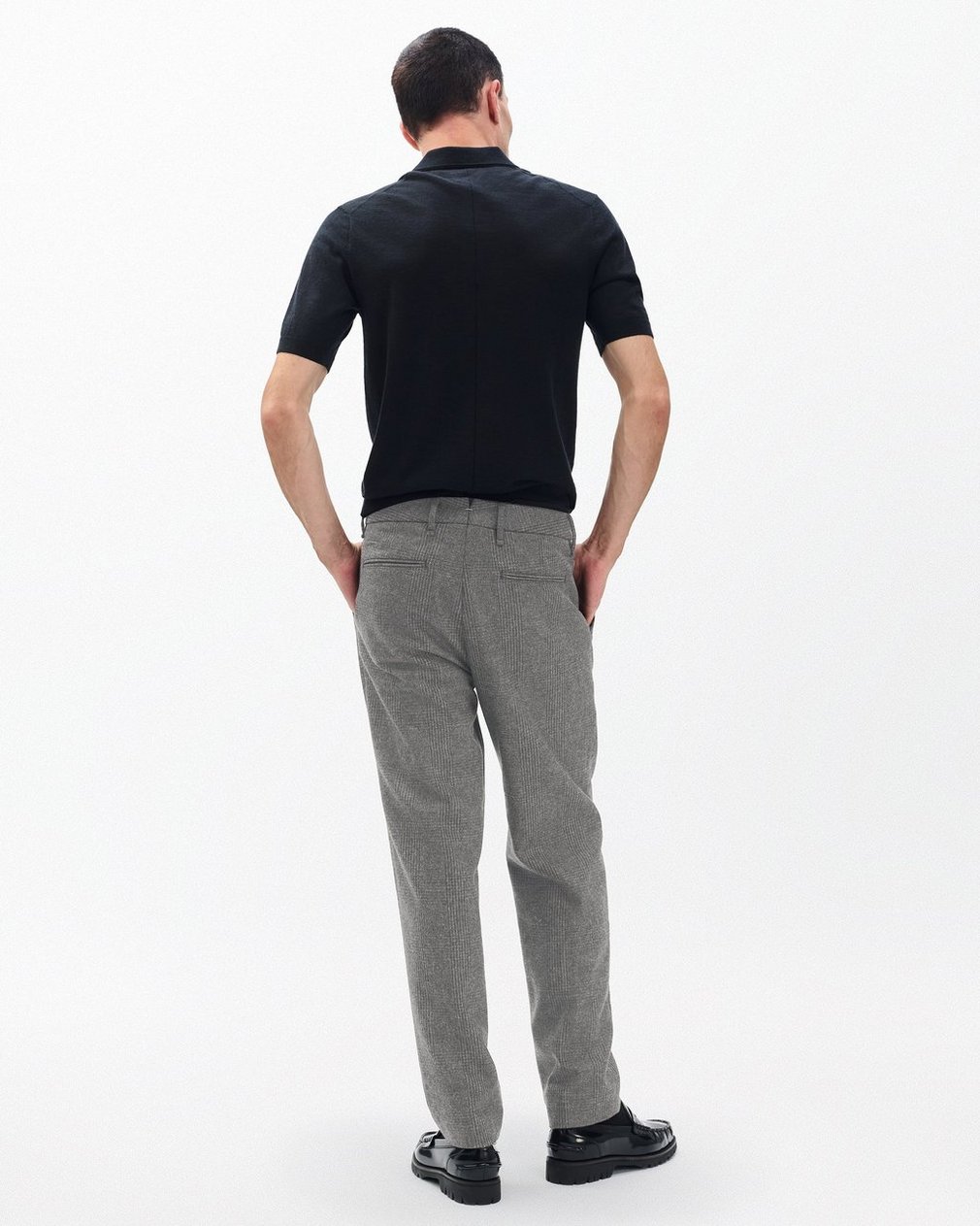 Evan British Plaid Wool Trousers - Brown Plaid - Image 6