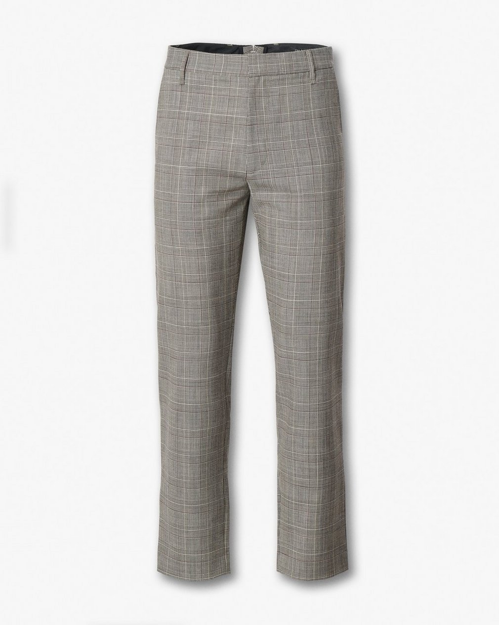 Evan Italian Plaid Wool Trousers - Grey Check - Image 2