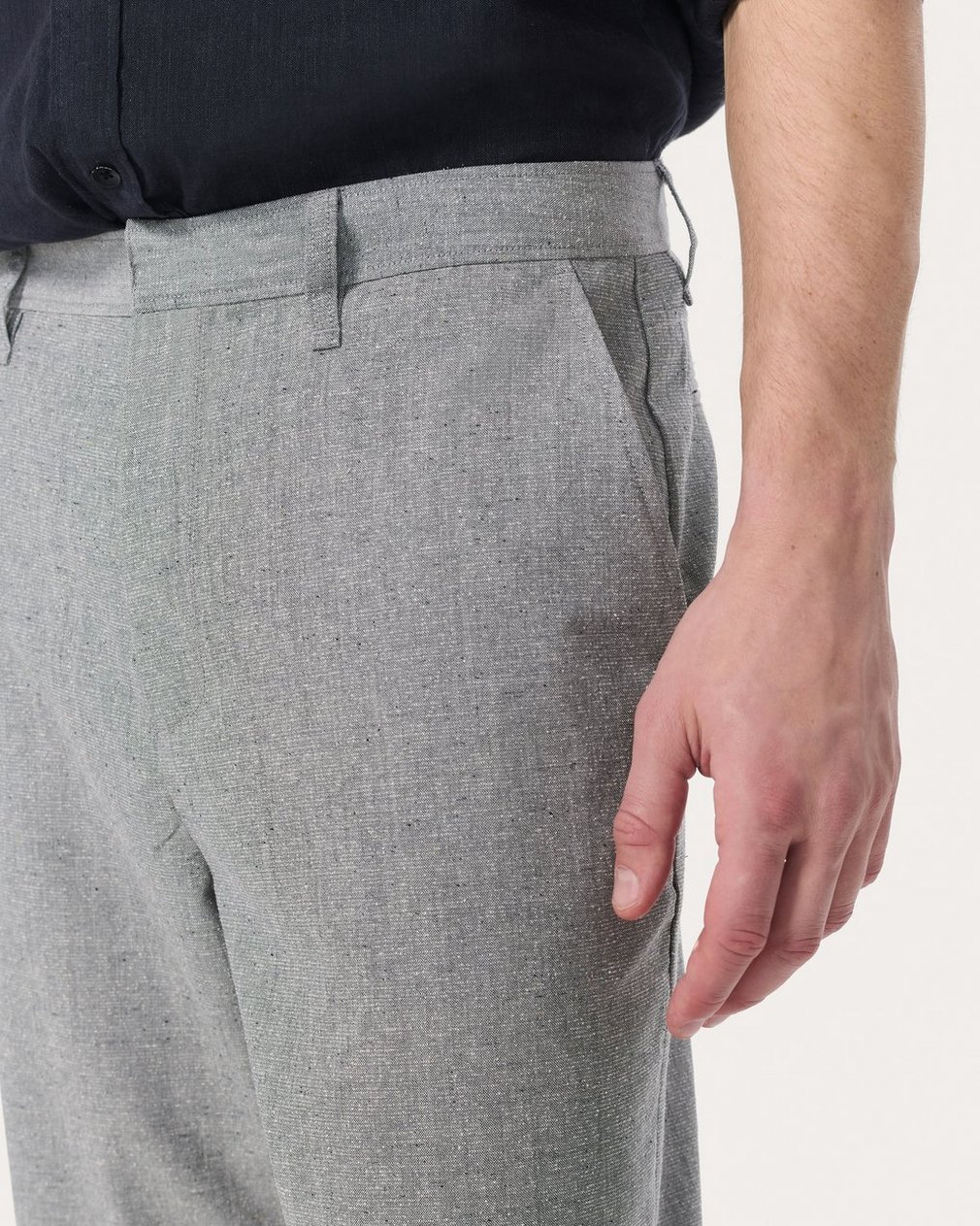 Baggy Wool-Blend Trousers - Grey - Image 4
